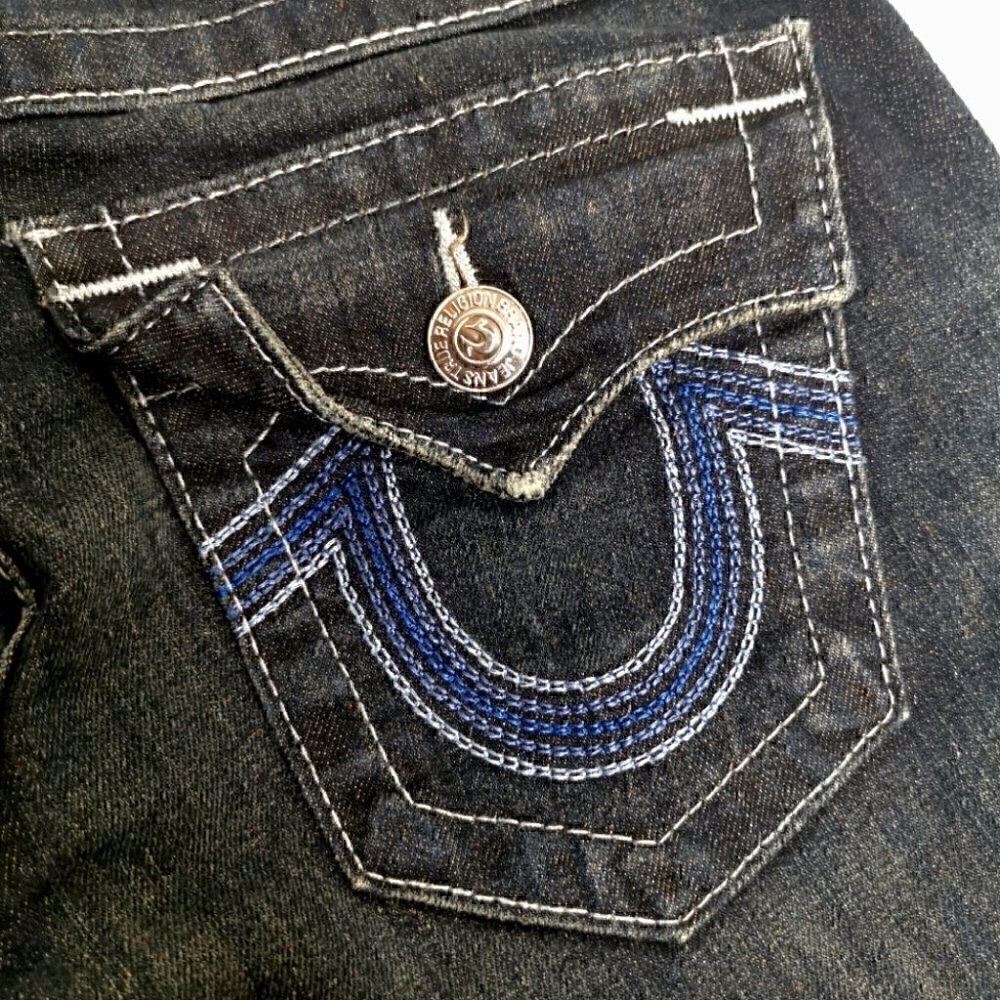 True Religion Women's 25 Distressed USA Stretch Flexible Cotton WLH599X54 Jeans - Picture 14 of 16